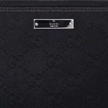 Gucci Monogram Metal Bar Zip Around Wallet Black 2 of 10