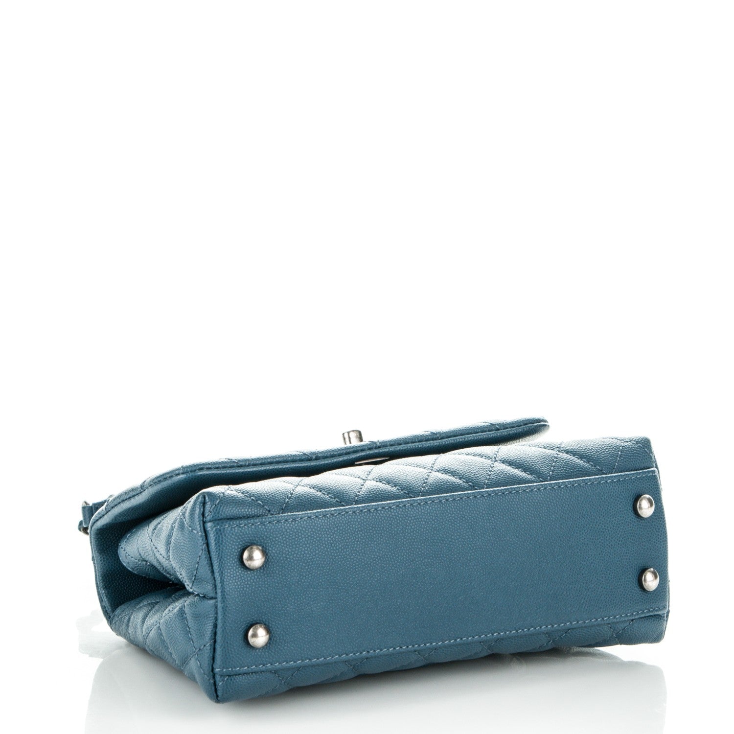 Chanel Caviar Quilted Mini Coco Handle Flap Blue 4 of 9