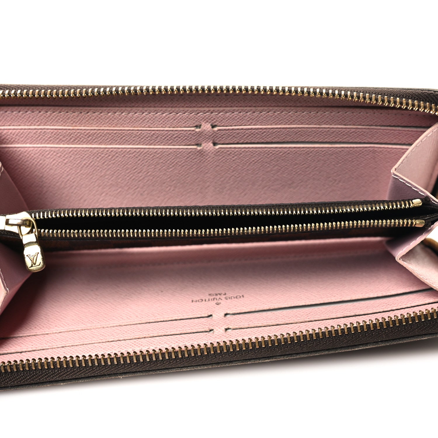 Louis Vuitton Damier Ebene Clemence Wallet Rose Ballerine 5 of 7