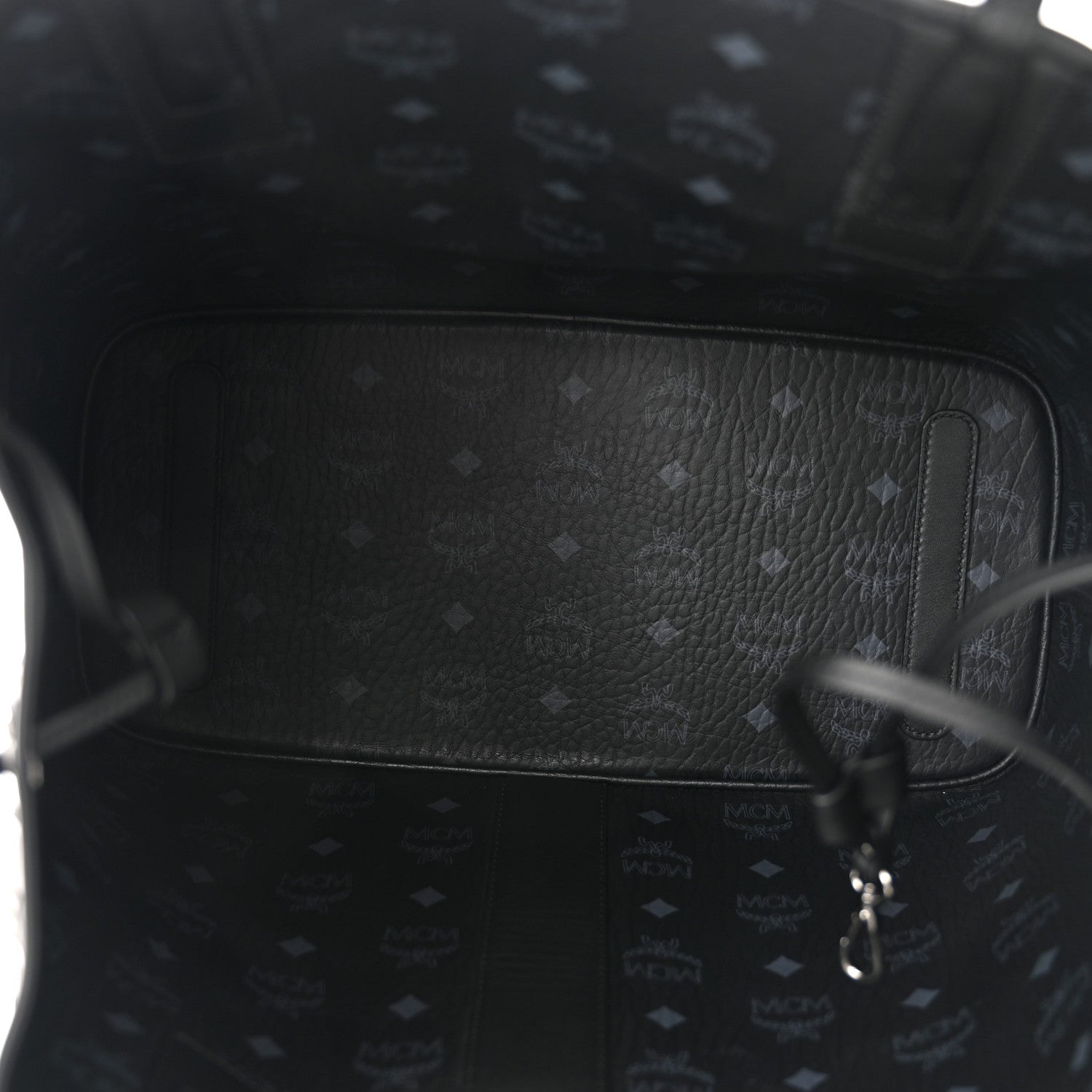 MCM Visetos Medium Liz Reversible Shopper Tote Black 10 of 19