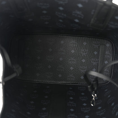 MCM Visetos Medium Liz Reversible Shopper Tote Black 10 of 19