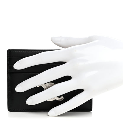 Celine Shiny Calfskin Triomphe Card Holder Black 2 of 9