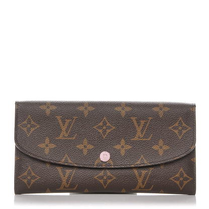 Louis Vuitton Monogram Emilie Wallet Rose Ballerine 1 of 7