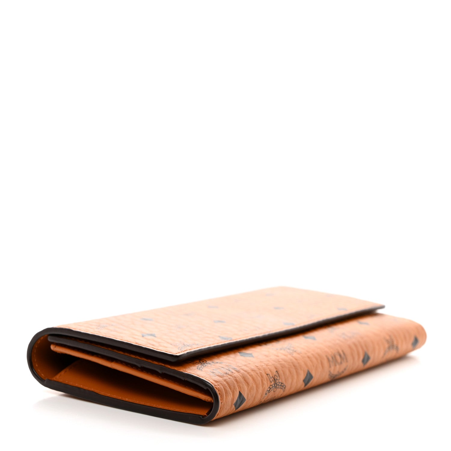 MCM Visetos Large Trifold Flap Wallet Cognac 4 of 7