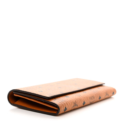 MCM Visetos Large Trifold Flap Wallet Cognac 4 of 7