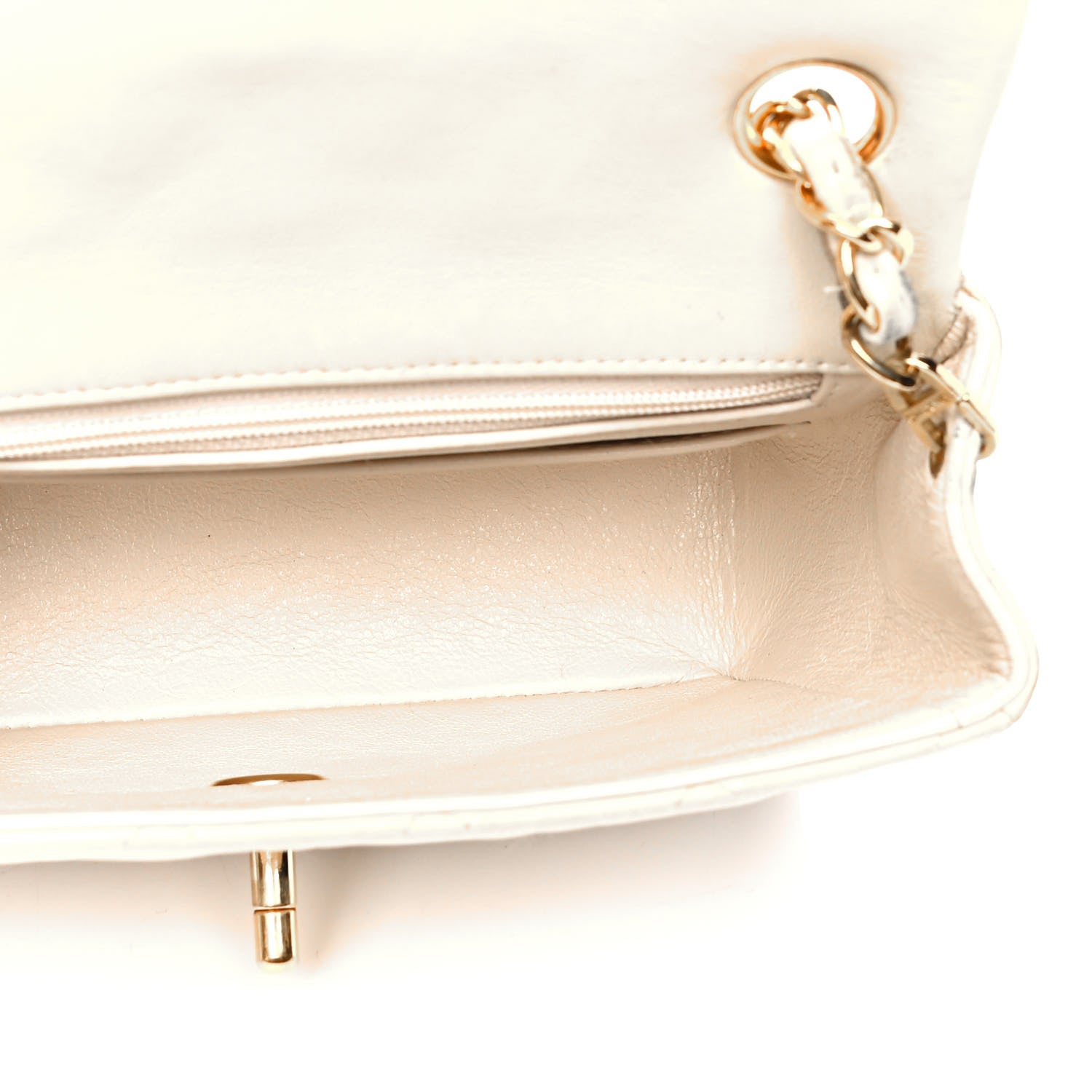 Chanel Lambskin Quilted Mini Square Flap White 4 of 6