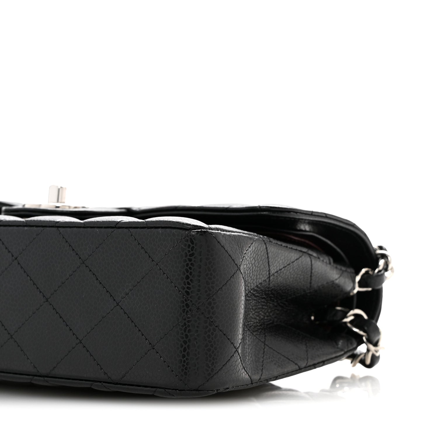 Caviar Quilted Small Double Flap Black