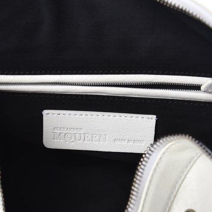 Alexander McQueen Calfskin Studded De Manta Clutch White 6 of 10