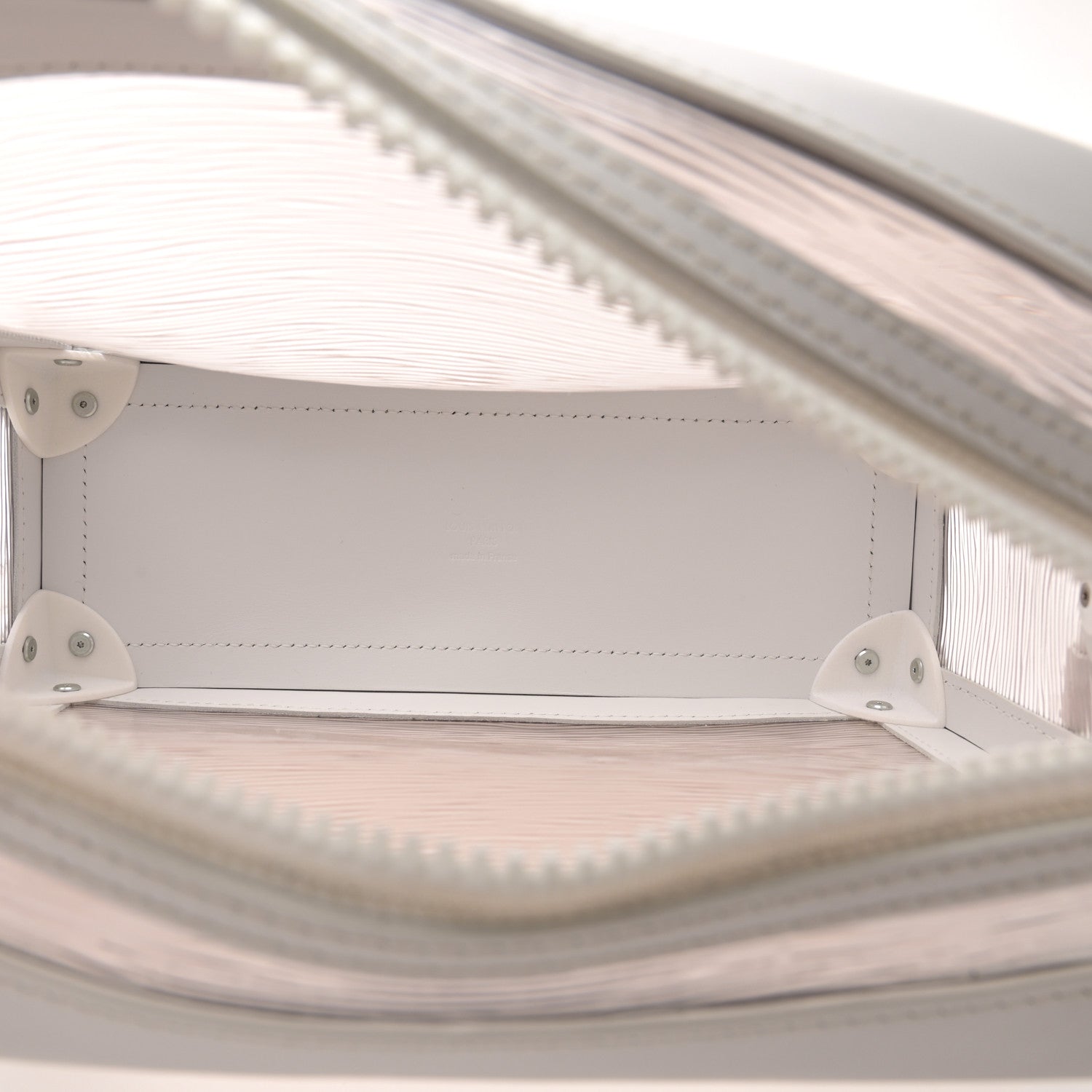 Louis Vuitton Calfskin PVC Epi Plage Soft Trunk Optic White 5 of 10