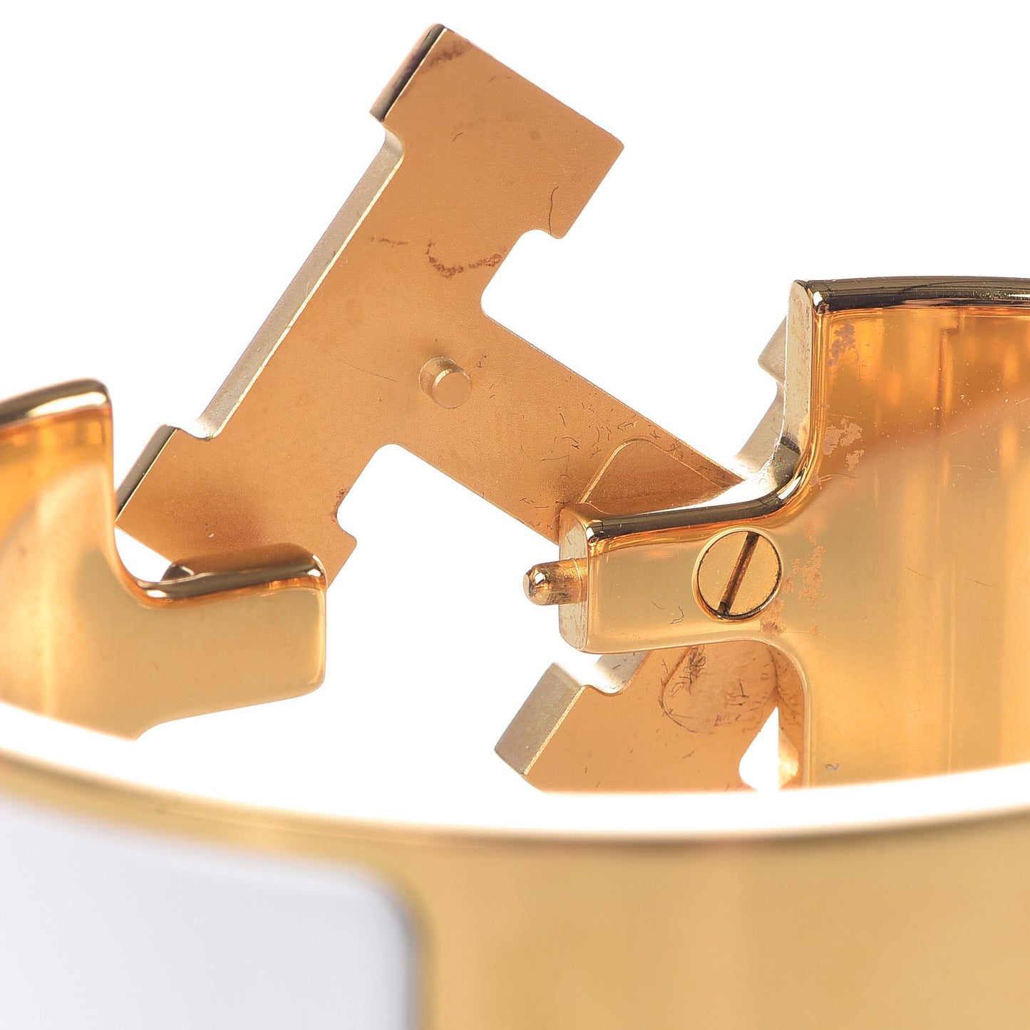 Enamel Wide Clic Clac H Bracelet GM White