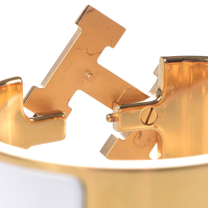 Hermes Enamel Wide Clic Clac H Bracelet GM White 5 of 7