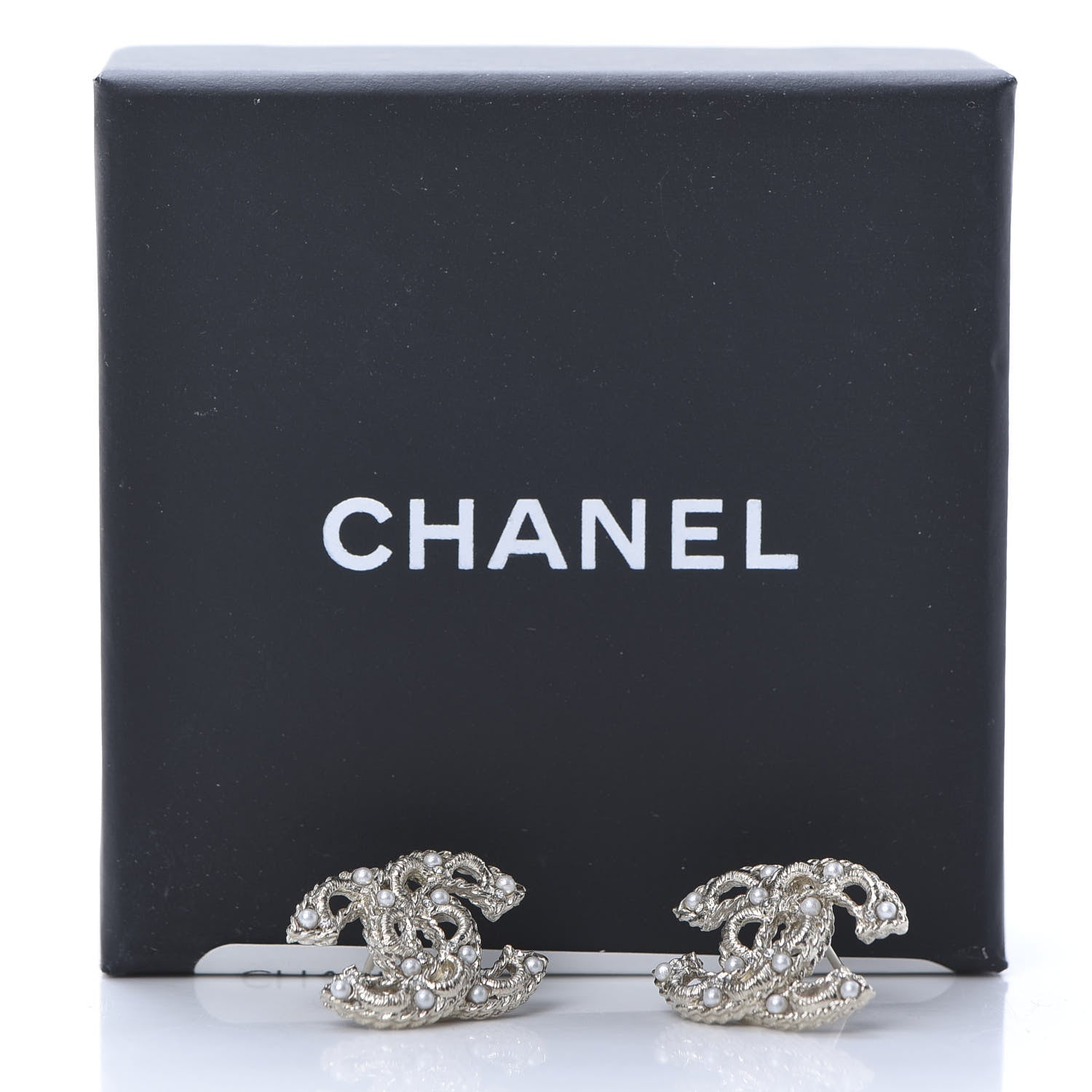 Chanel Pearl Crystal CC Earrings Gold 5 of 5