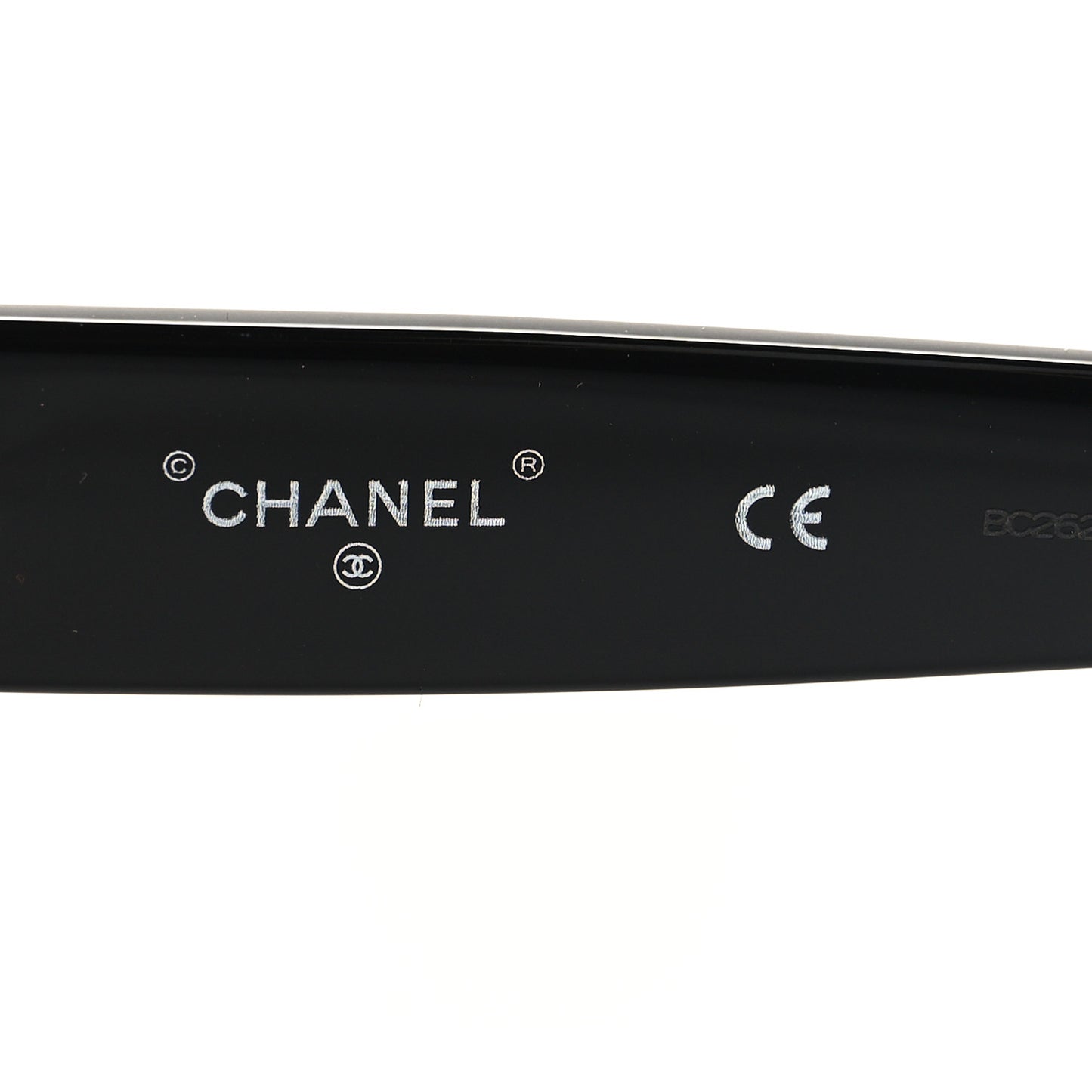 Acetate Crystal CC Shield Sunglasses 71431A Black Grey