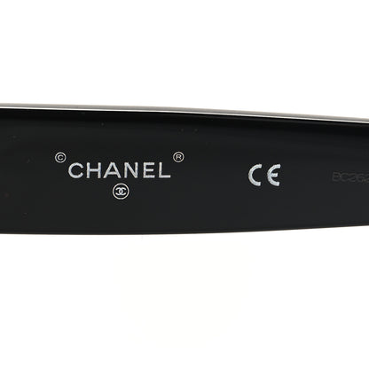 Chanel Acetate Crystal CC Shield Sunglasses 71431A Black Grey 5 of 7