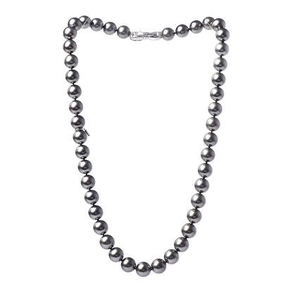Mikimoto 18K White Gold Gray South Sea Cultured Pearl 9-10mm Ginza Strand Necklace 18" 3 of 6