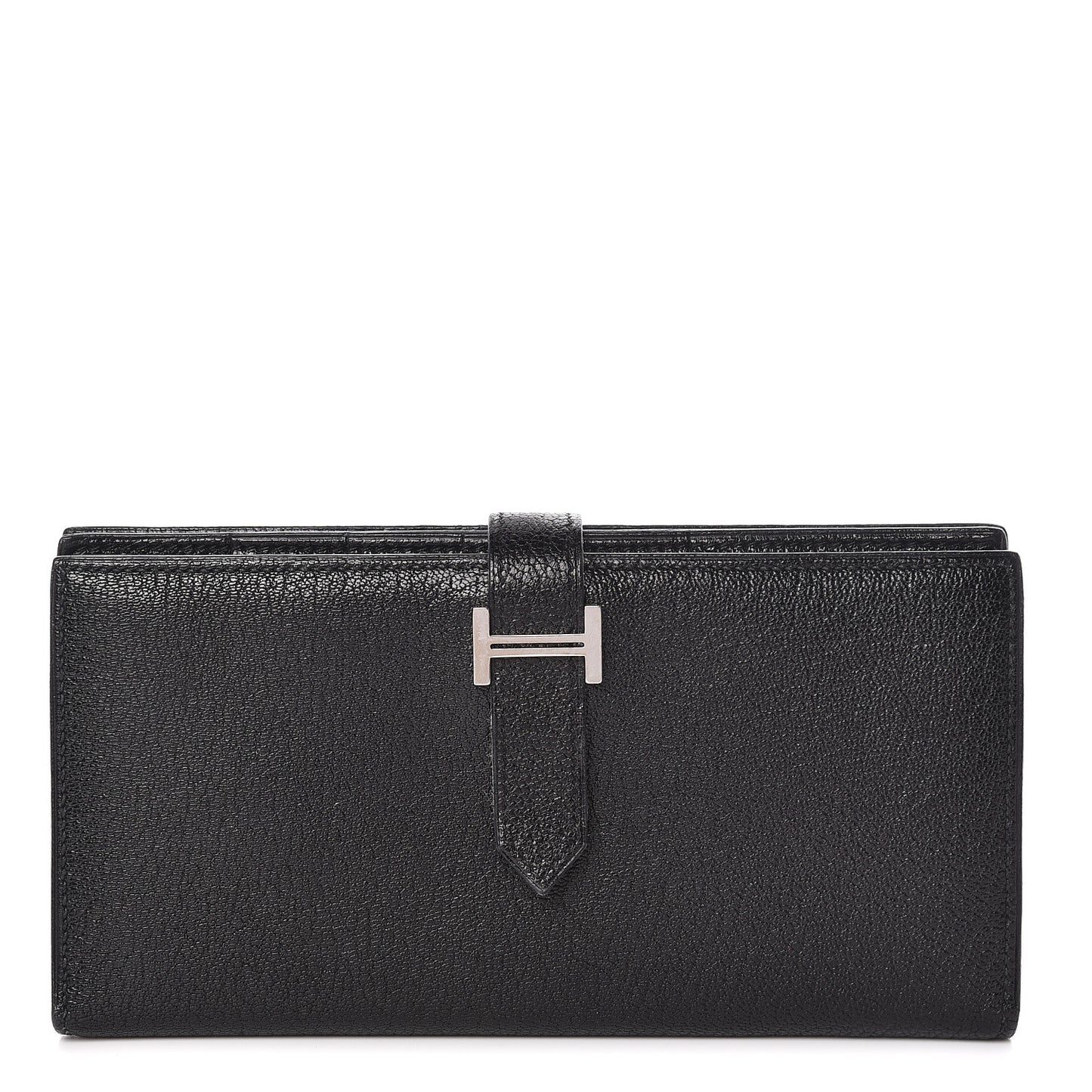 Chevre Mysore Bearn Gusset Wallet Black
