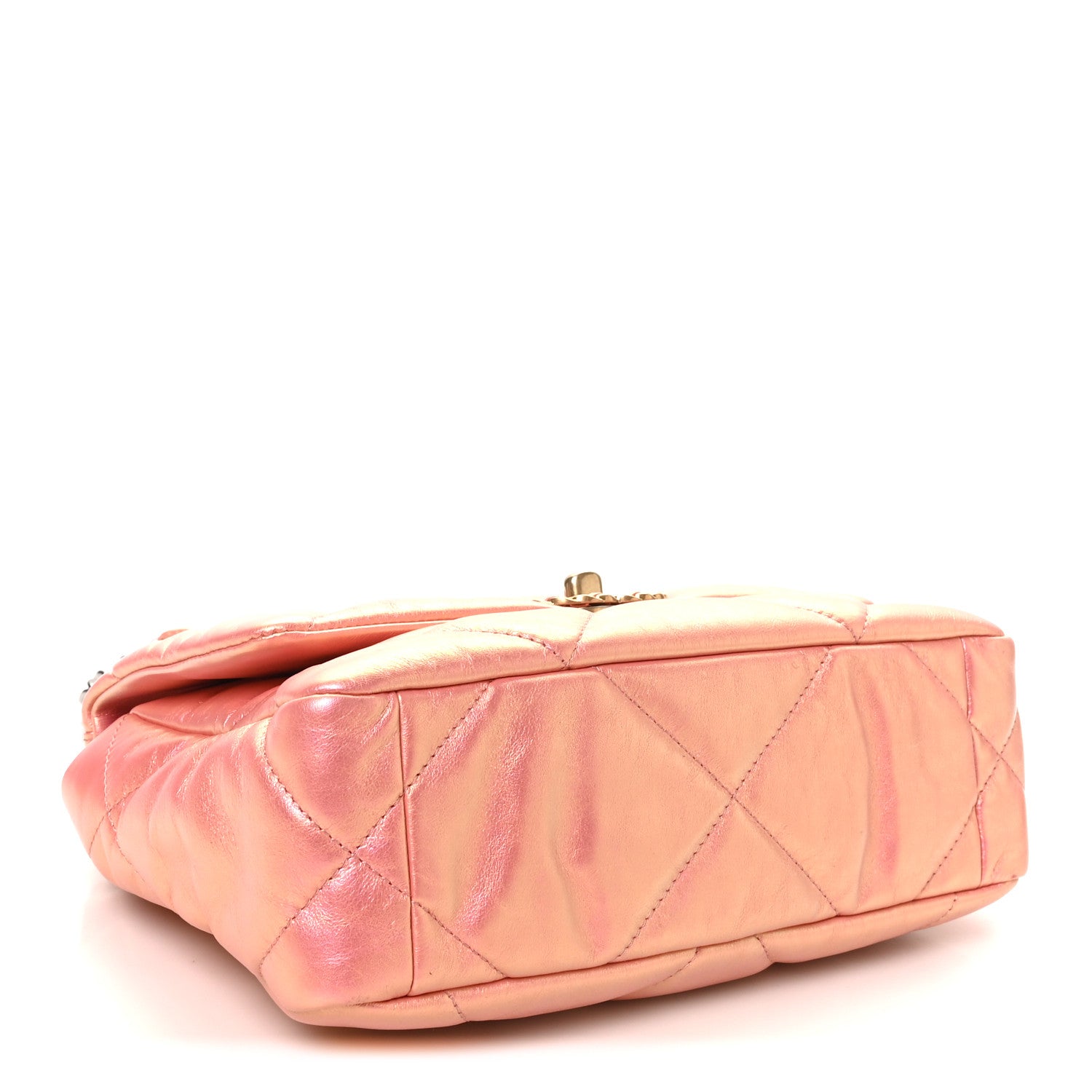 Chanel Iridescent Calfskin Quilted Medium Chanel 19 Flap Pink 4 of 10