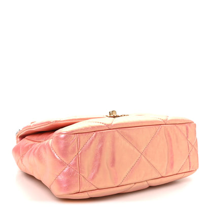Chanel Iridescent Calfskin Quilted Medium Chanel 19 Flap Pink 4 of 10