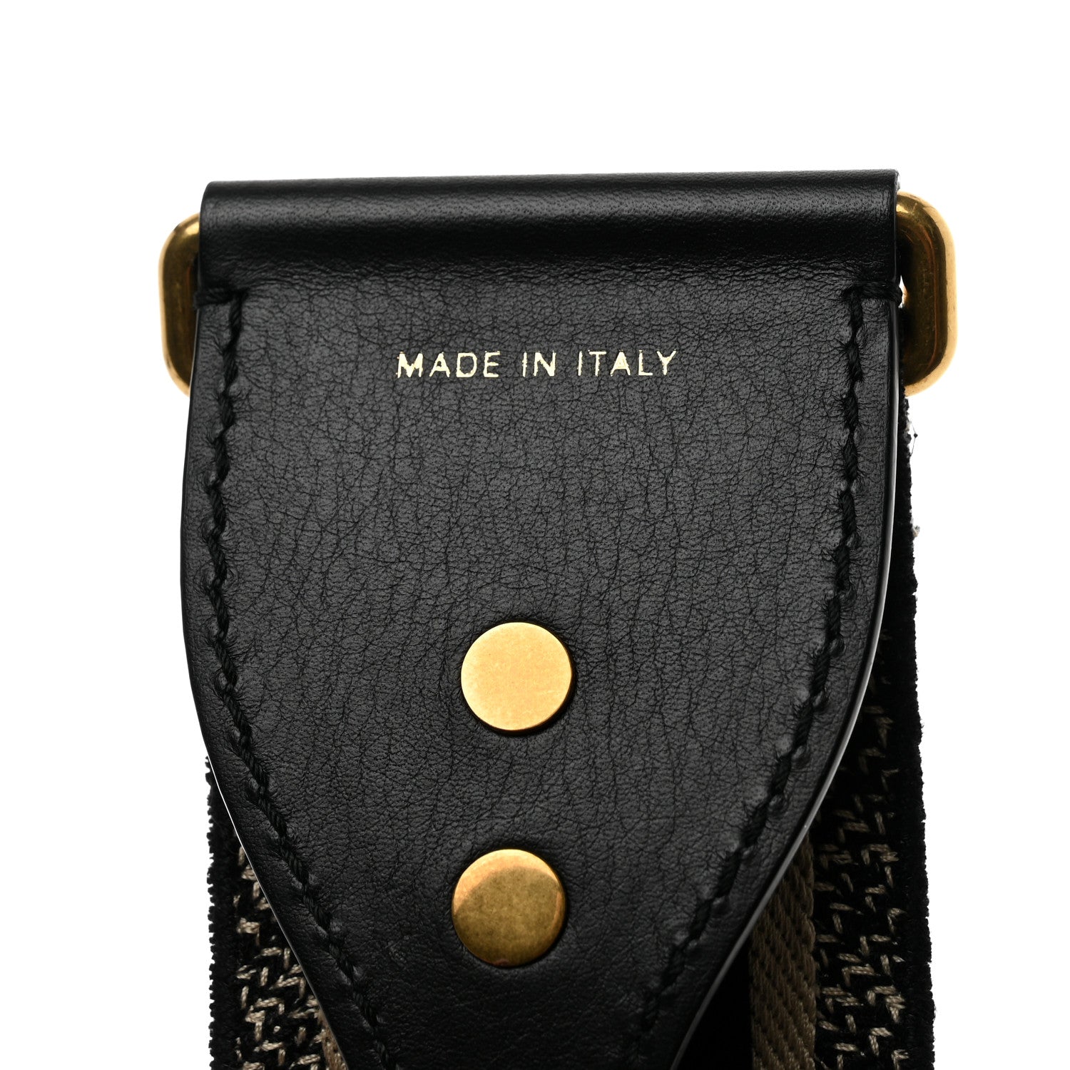 Christian Dior Canvas Embroidered Shoulder Strap Black 4 of 5