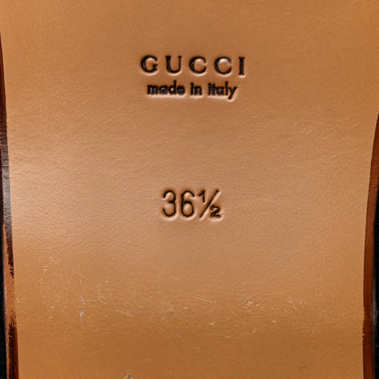 Gucci Faux Shearling Interlocking G Womens Eileen Slippers 36.5 Butterscotch Black 7 of 8