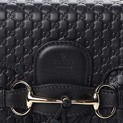 Gucci Microguccissima Medium Emily Chain Shoulder Bag Black 8 of 10