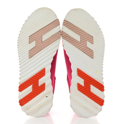 Hermes Air Mesh Suede Goatskin Bouncing Sneakers 38 Rose Multicolor 5 of 21