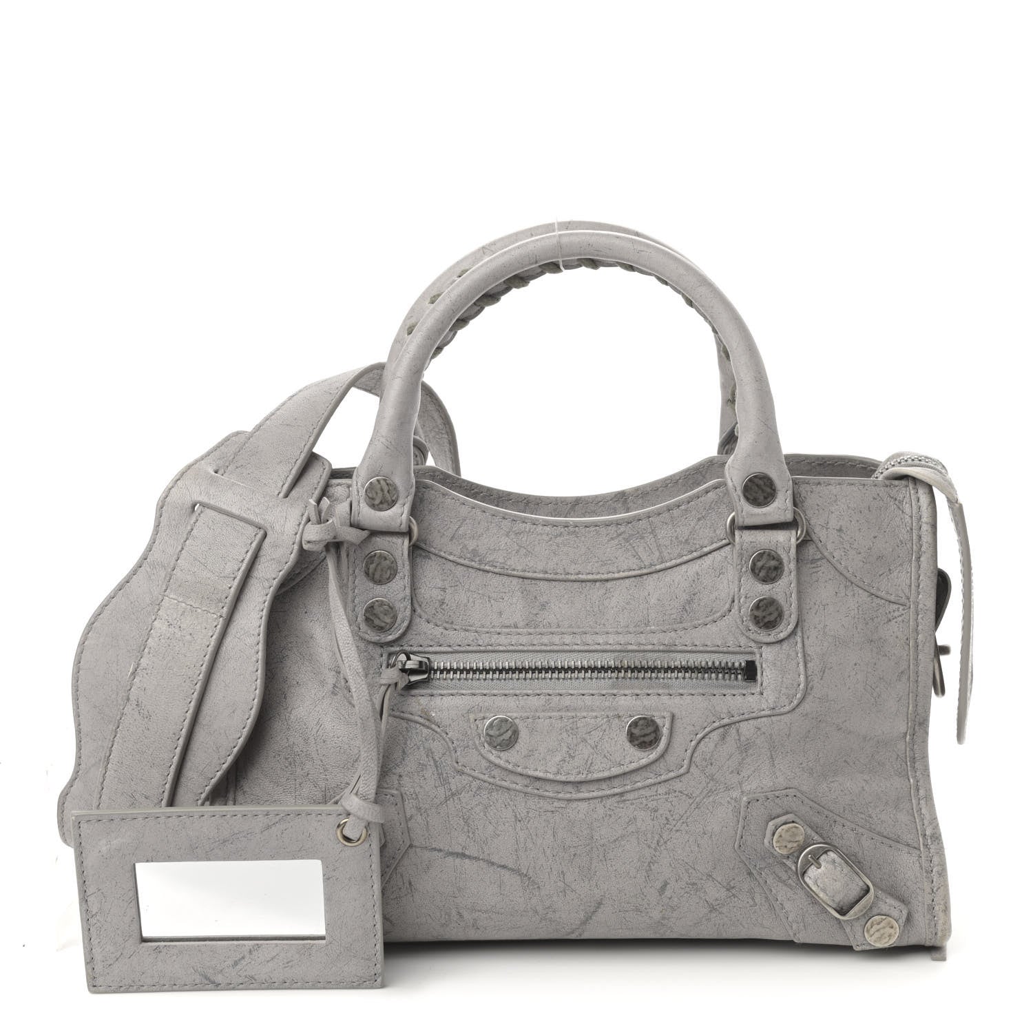 Balenciaga Agneau Marble Hardware Mini City Grey 1 of 13