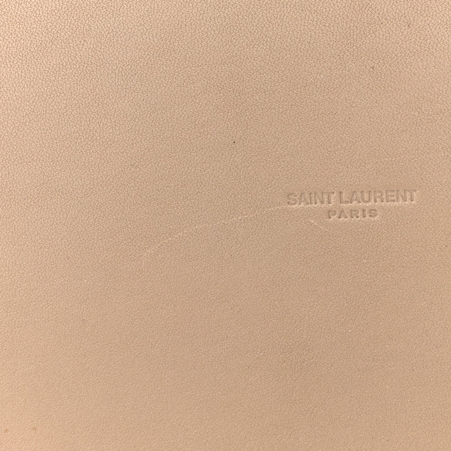 Diagonal Canvas Calfskin Rive Gauche Bucket Bag Beige
