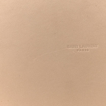 Saint Laurent Diagonal Canvas Calfskin Rive Gauche Bucket Bag Beige 11 of 12