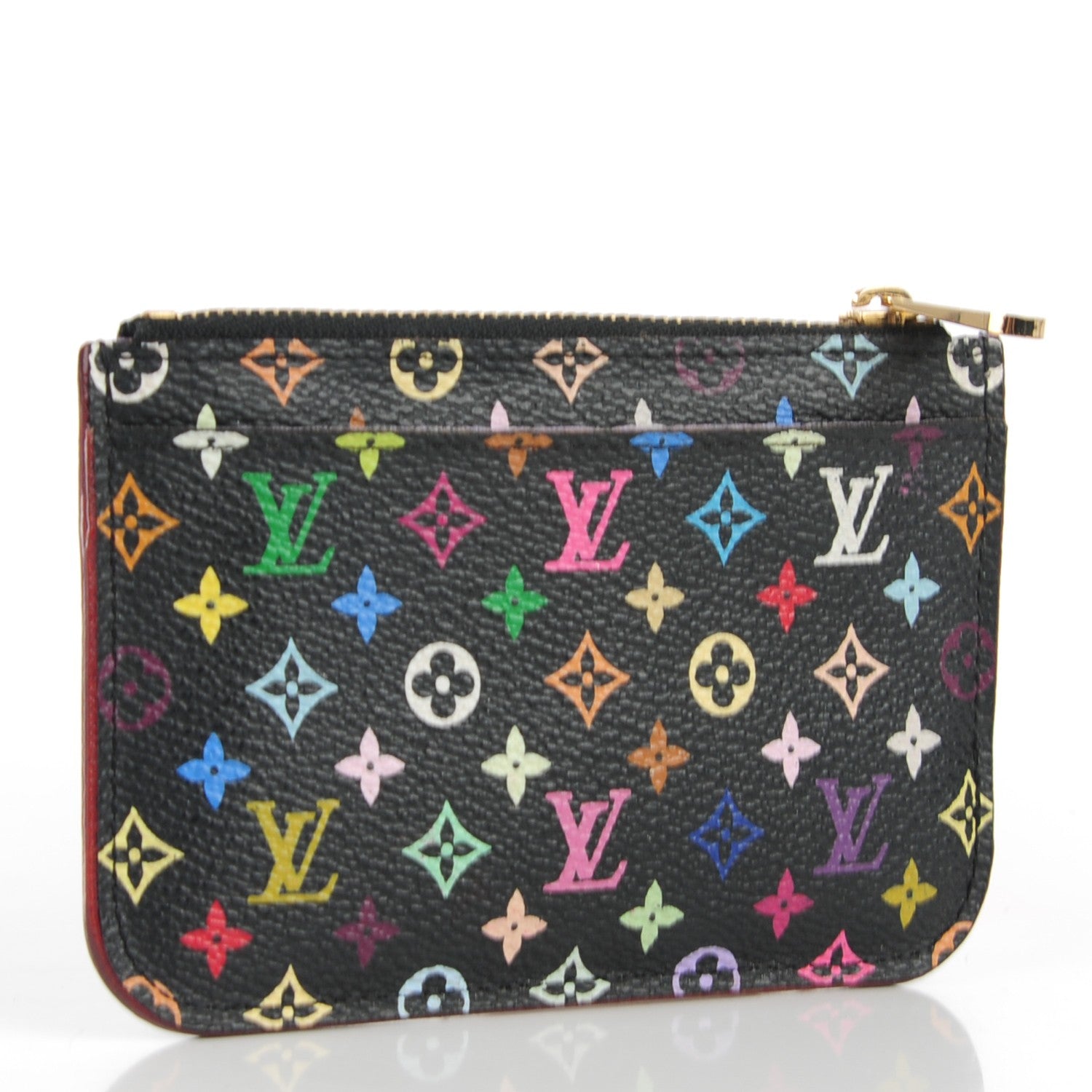 Louis Vuitton Monogram Multicolor Key Pouch Black Violet 3 of 7