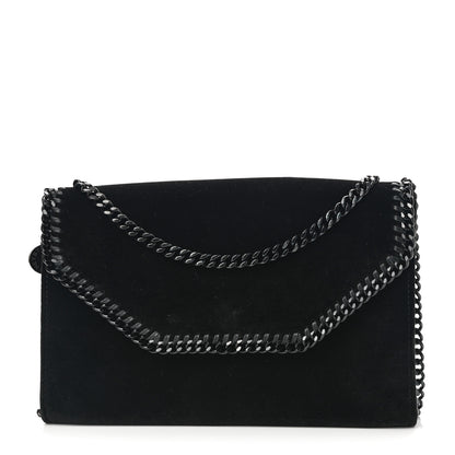 Stella McCartney Velvet Effect Falabella Shoulder Bag Black 1 of 10
