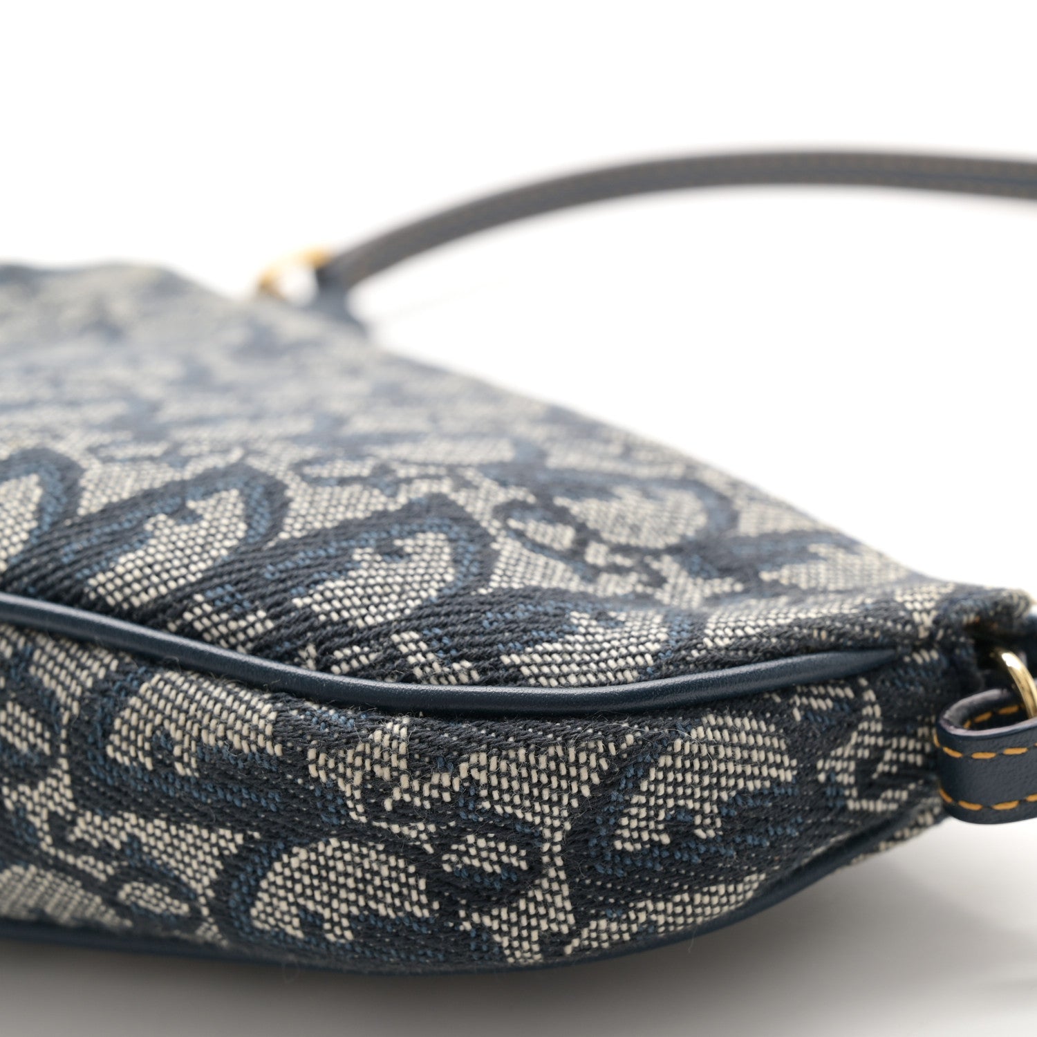 Christian Dior Monogram Mini Saddle Pochette Blue 10 of 11