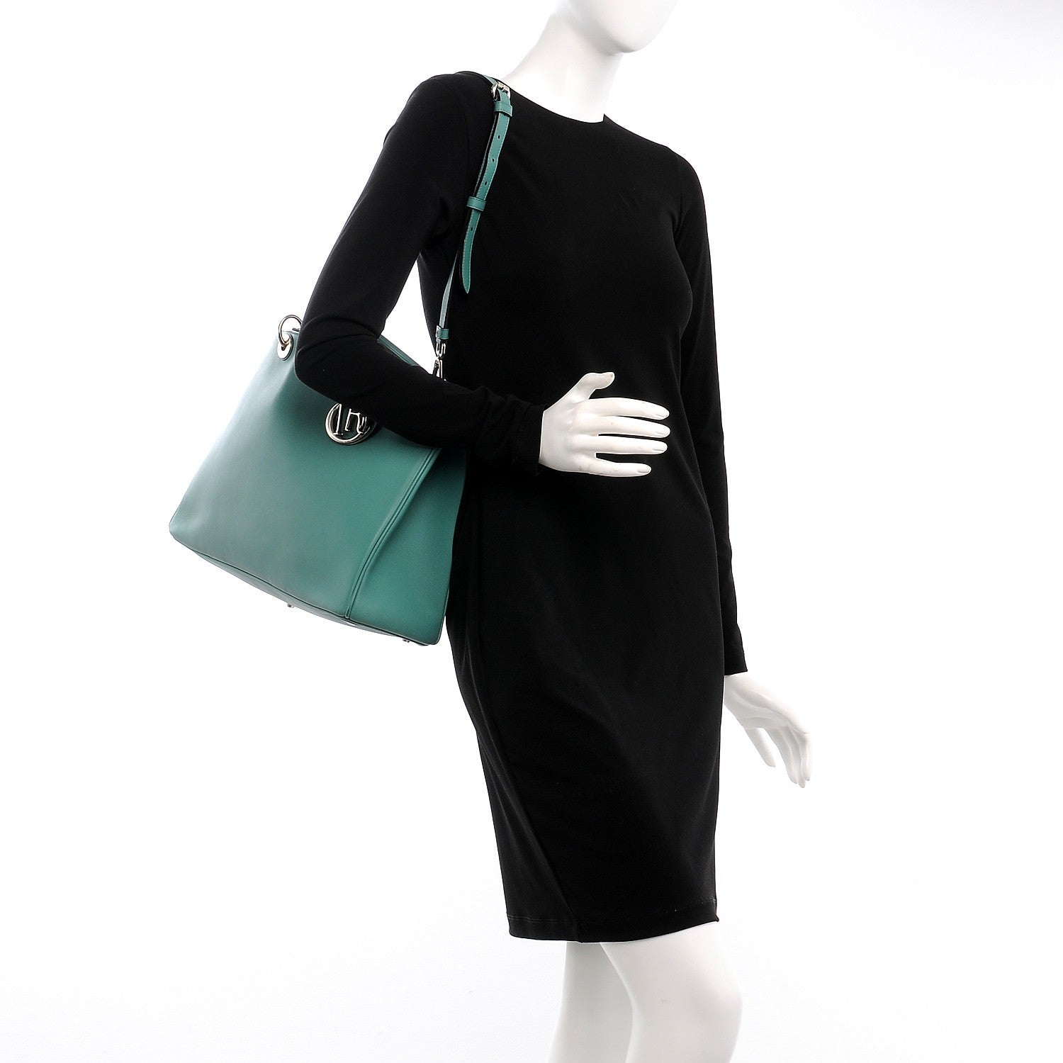 Christian Dior Smooth Calfskin Large Diorissimo Tote Green 2 of 14