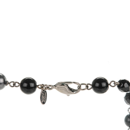 Chanel Ruthenium Beaded CC Long Necklace Black 3 of 4