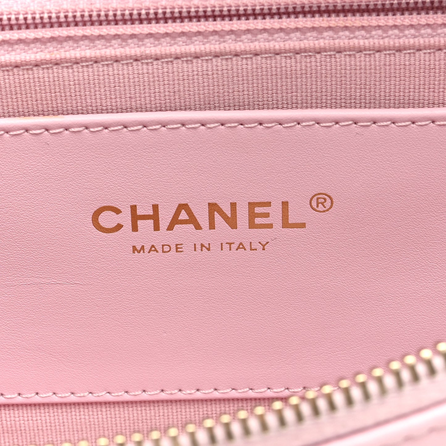 Lambskin Enamel Quilted Waist Bag Light Pink