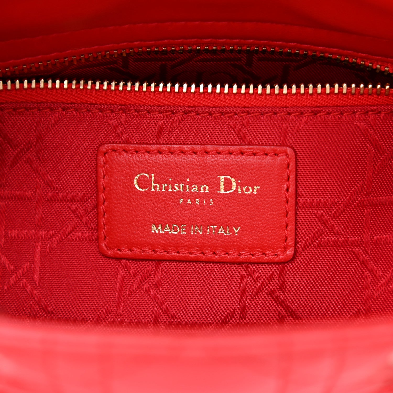 Christian Dior Lambskin Cannage Small Lucky Badges Lady Dior Red 6 of 8