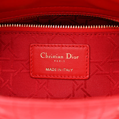 Christian Dior Lambskin Cannage Small Lucky Badges Lady Dior Red 6 of 8