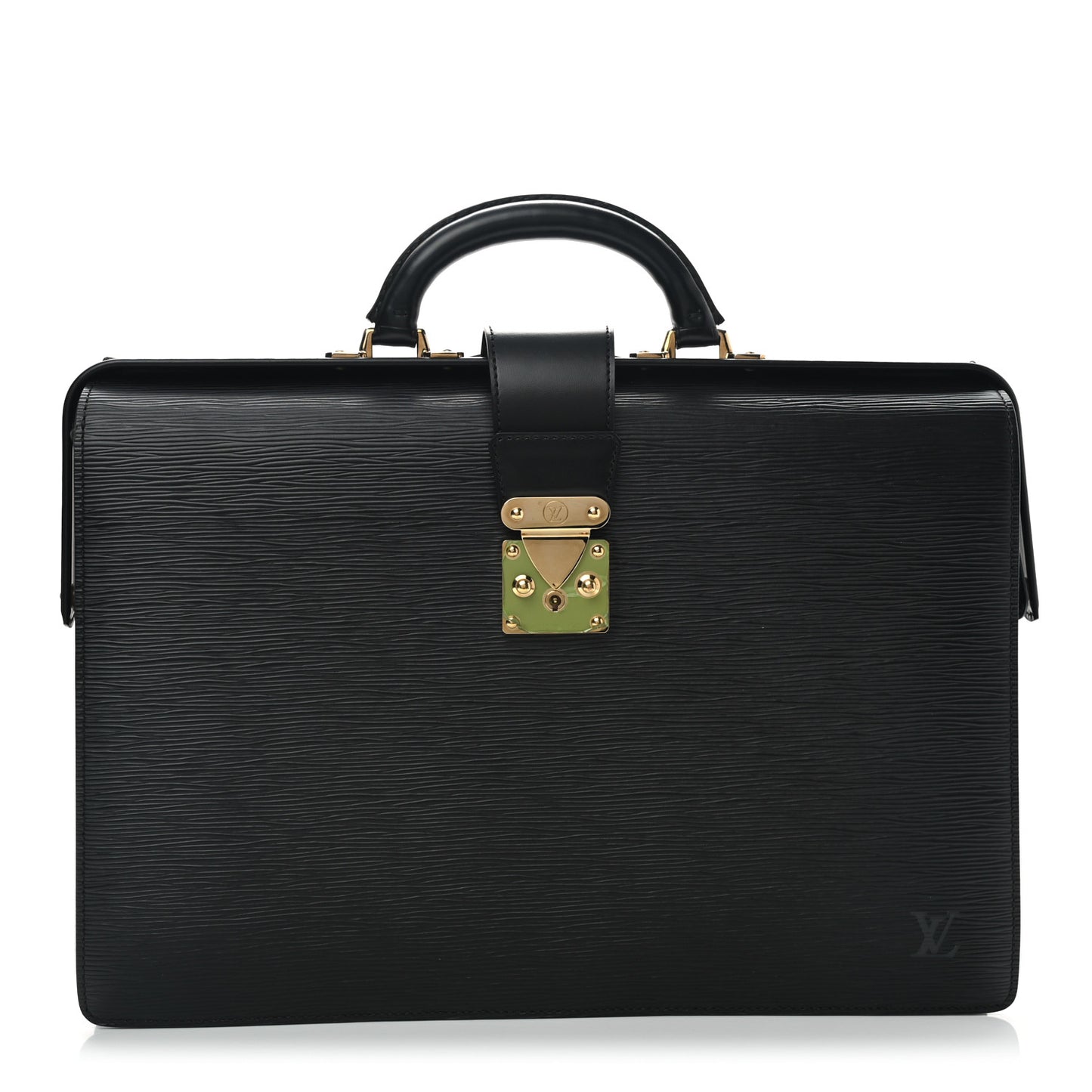 Epi Serviette Fermoir Briefcase Black