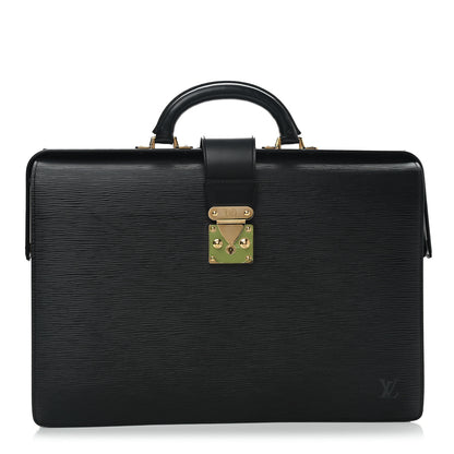 Louis Vuitton Epi Serviette Fermoir Briefcase Black 1 of 8