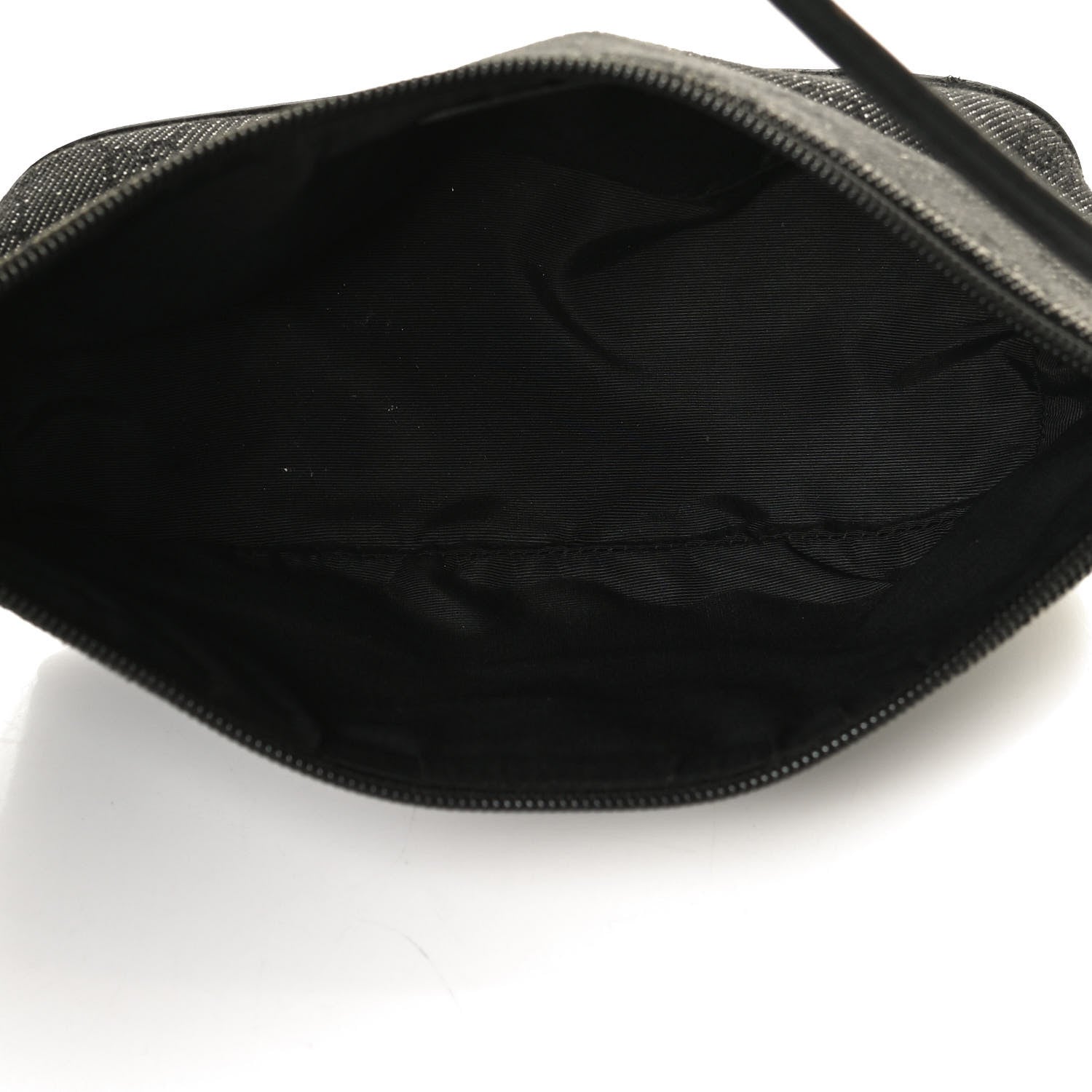 Gucci Denim Monogram Boat Pochette Black 5 of 11