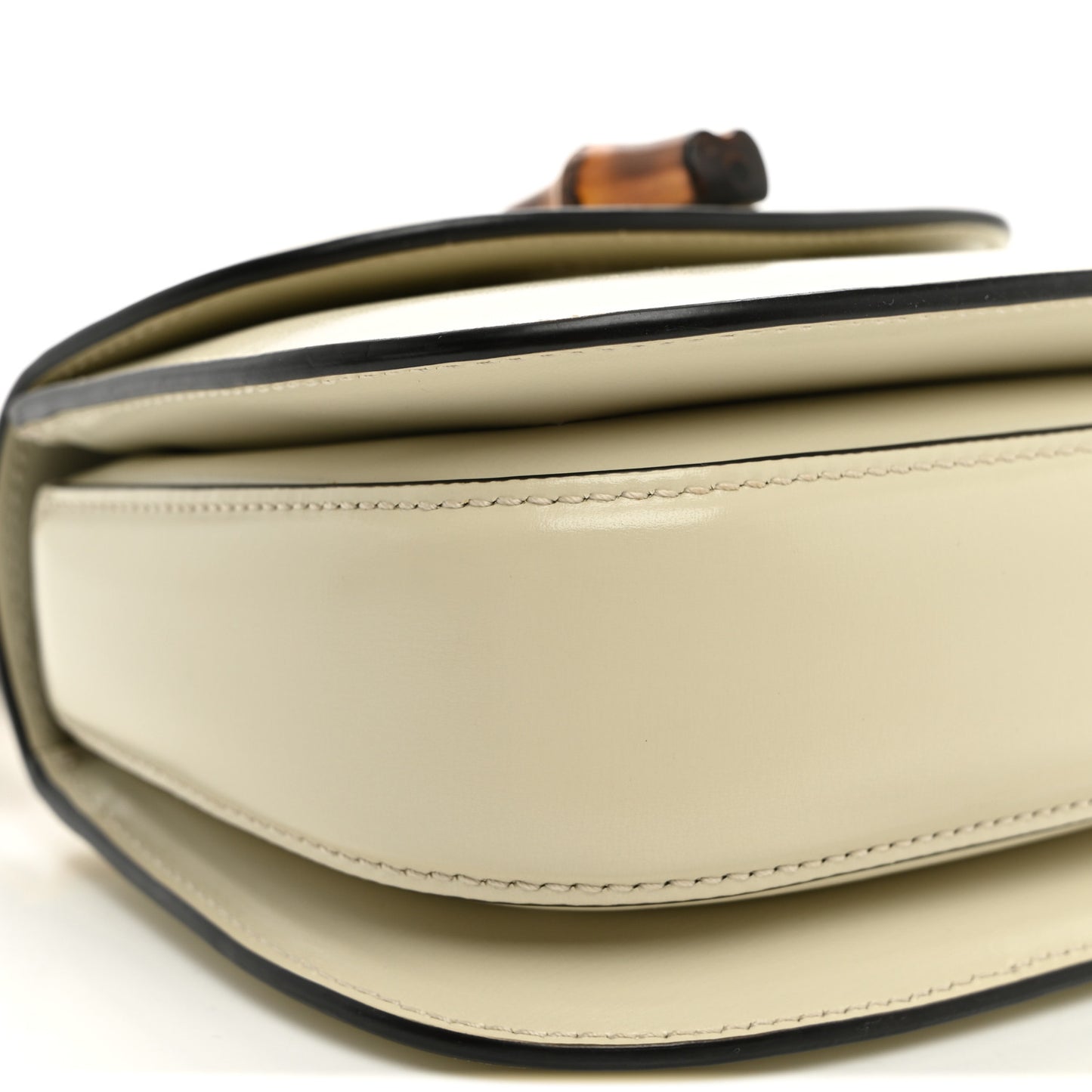 Boarded Dyana Lux Calfskin Web Mini Bamboo 1947 Top Handle Bag Mystic White