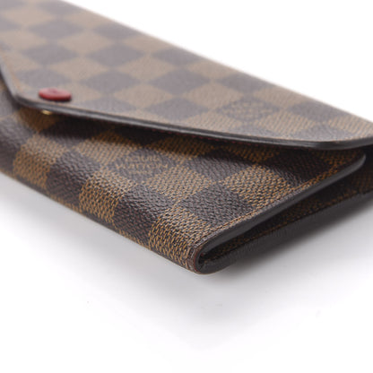 Louis Vuitton Damier Ebene Josephine Wallet Red 7 of 9