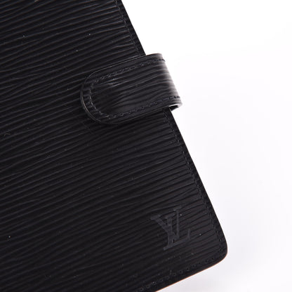 Louis Vuitton Epi Small Ring Agenda Cover Black 9 of 10