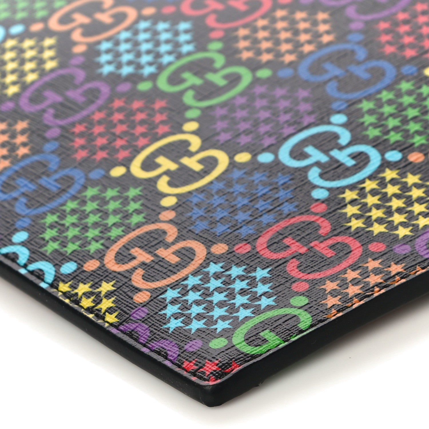 Gucci GG Supreme Monogram Psychedelic Zip Wristlet Pouch Black Multicolor 6 of 9
