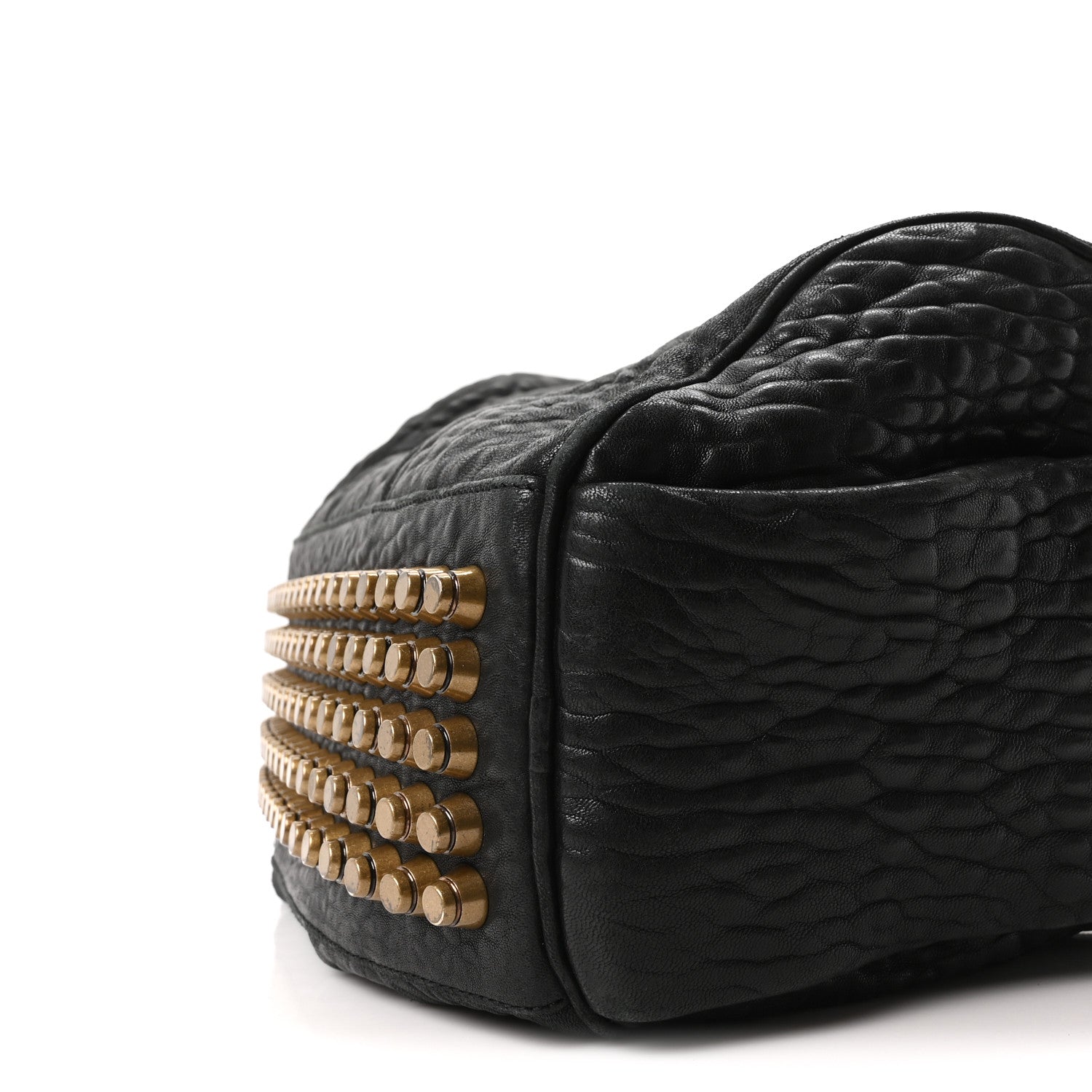 Alexander Wang Pebbled Lambskin Rocco Black Antique Brass Hardware 9 of 10