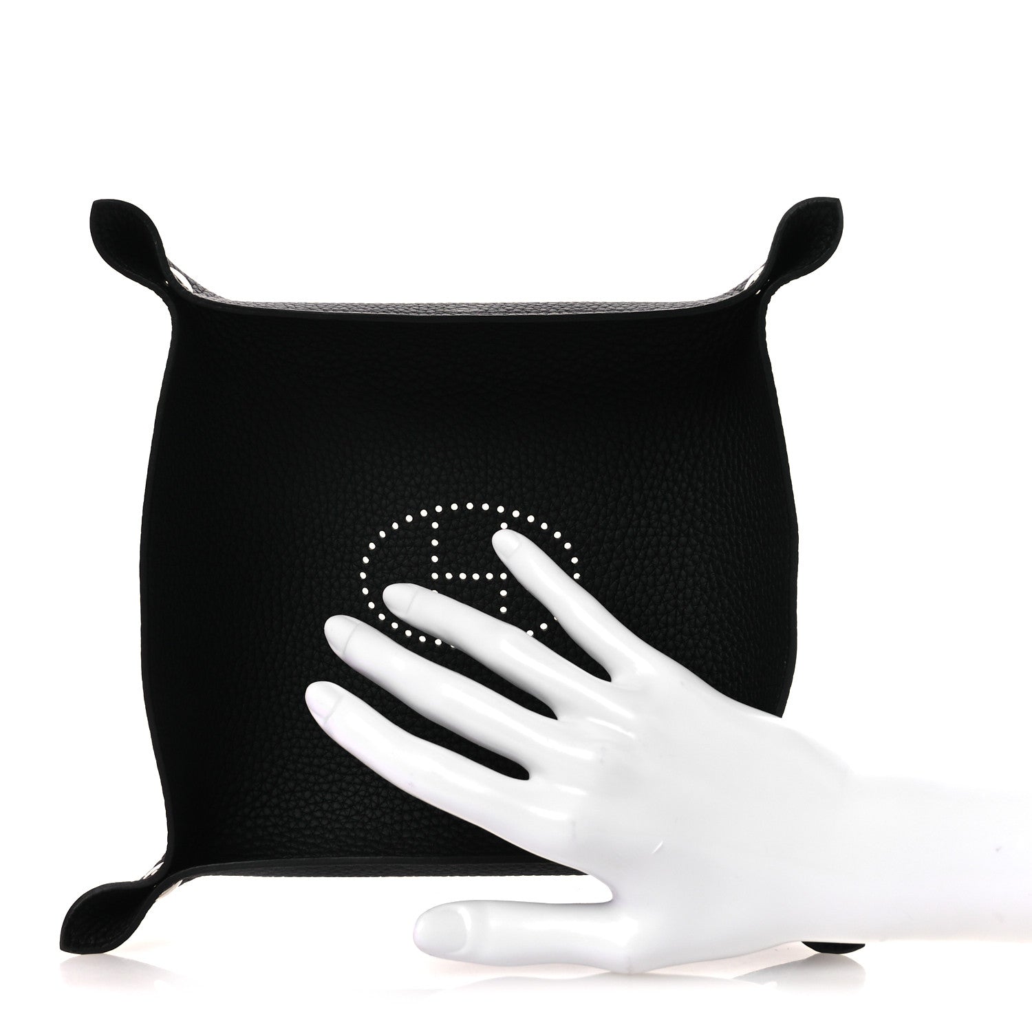 Hermes Taurillon Clemence Mises et Relances Change Tray Black 2 of 8