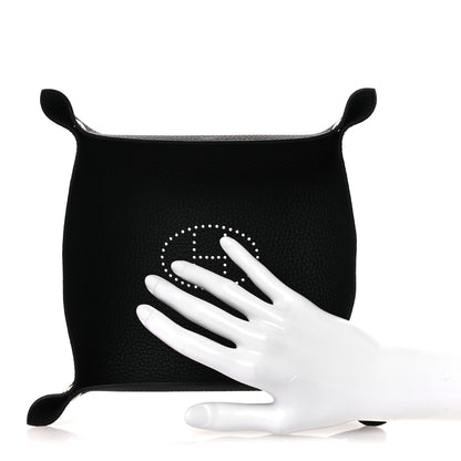 Hermes Taurillon Clemence Mises et Relances Change Tray Black 2 of 8