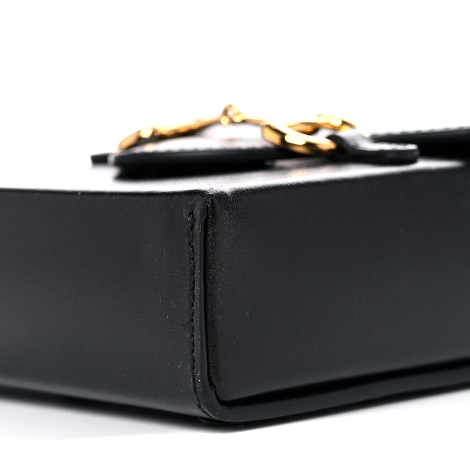 Gucci Boarded Plutone Calfskin Mini Horsebit 1955 Crossbody Bag Black 9 of 10