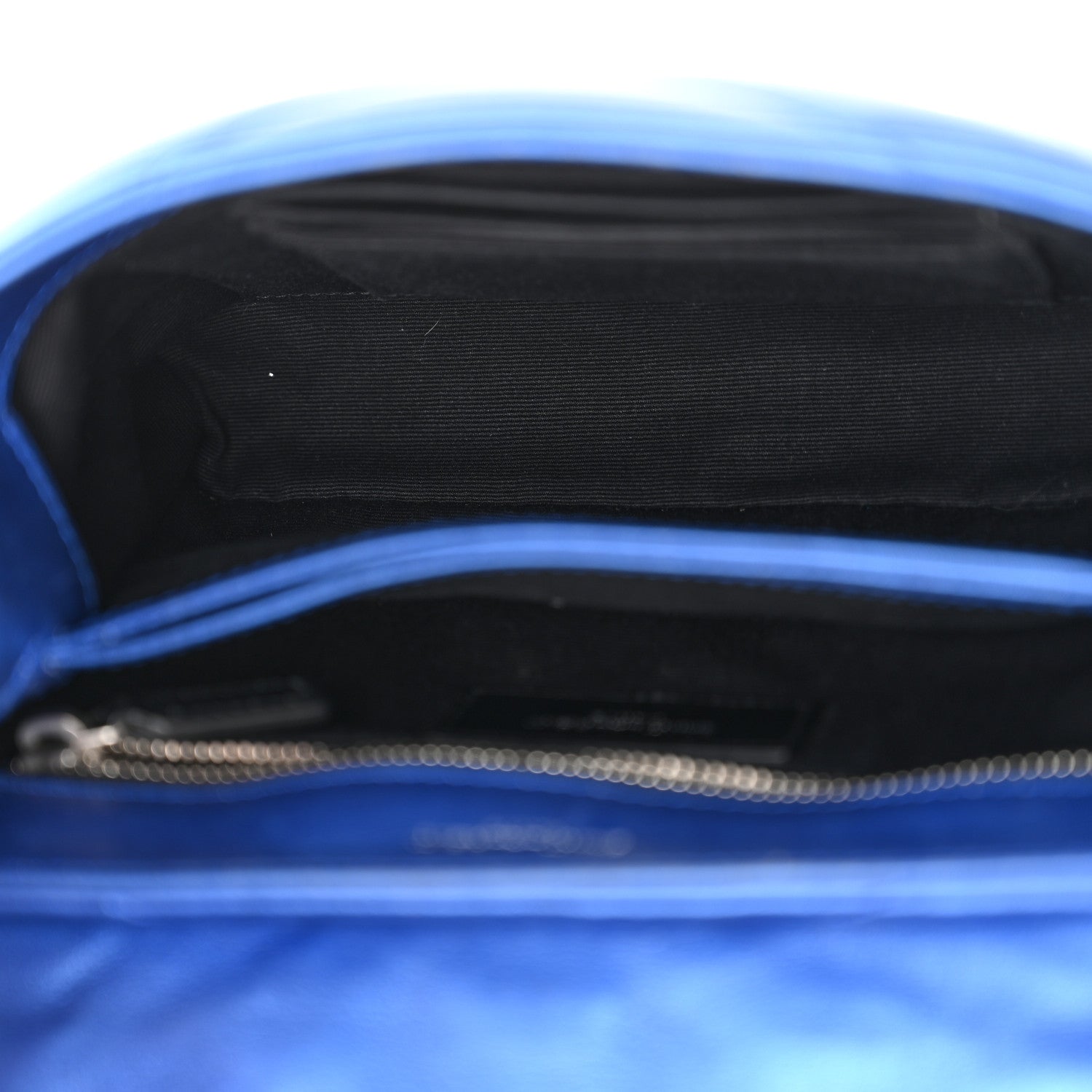 Saint Laurent Metallic Calfskin Y Quilted Monogram Toy Loulou Crossbody Bag Blue Royal 5 of 14
