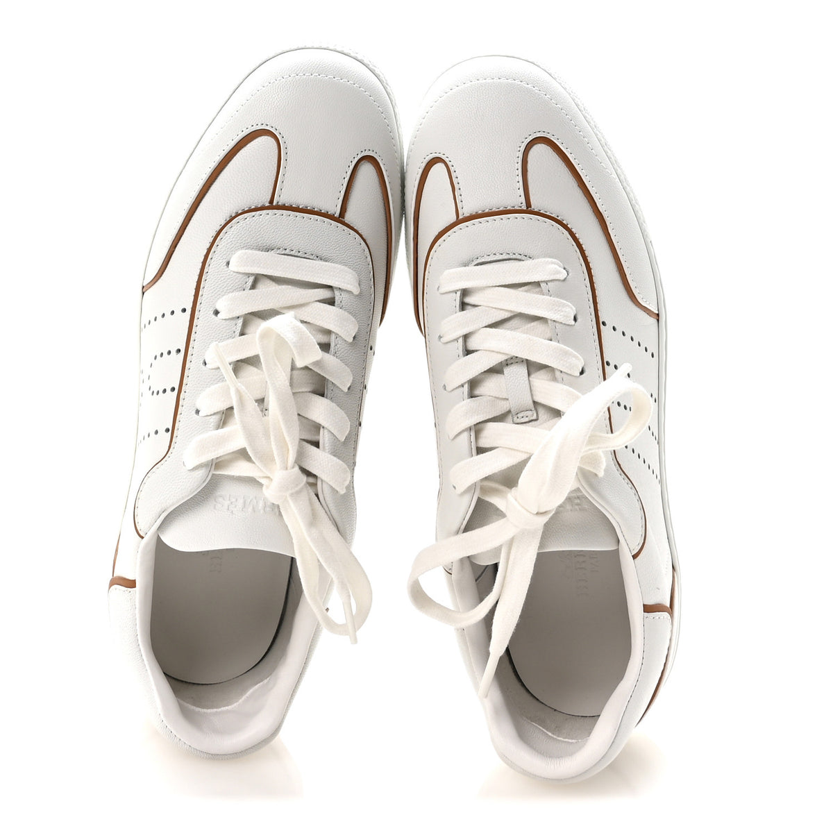 Sport Goatskin Calfskin Match Sneakers 37 White